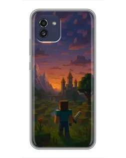 Чохол для Samsung Galaxy A03 (A035) з картинкою «Стів біля вежі»