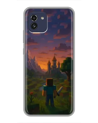 Чохол для Samsung Galaxy A03 (A035) з картинкою «Стів біля вежі»