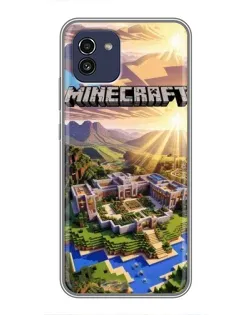 Чохол для Samsung Galaxy A03 (A035) з картинкою «Minecraft панорама»