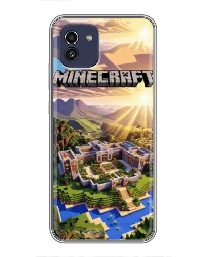 Чохол для Samsung Galaxy A03 (A035) з картинкою «Minecraft панорама»