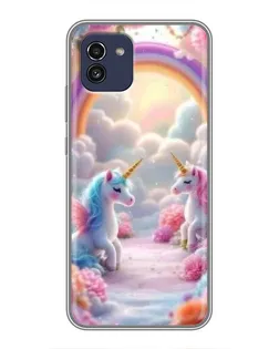 Чохол для Samsung Galaxy A03 (A035) з картинкою «Веселка і єдинороги» Чохол для Samsung Galaxy A03 (A035) з картинкою «Веселка і єдинороги»