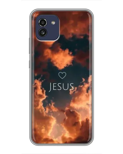 Чохол для Samsung Galaxy A03 (A035) з картинкою «Сяйво Імені Jesus»