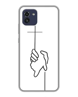 Чохол для Samsung Galaxy A03 (A035) з картинкою «Рука тримає»
