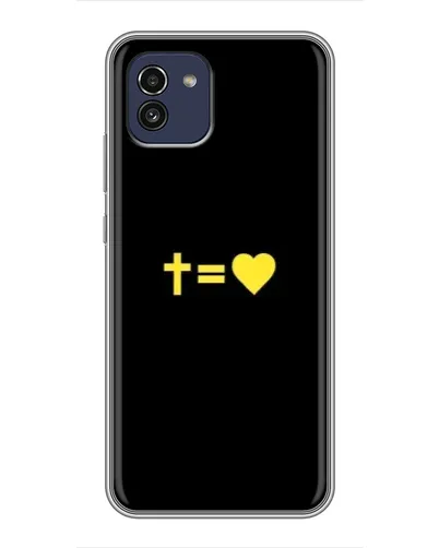 Чохол для Samsung Galaxy A03 (A035) з картинкою «Серце та Хрест»