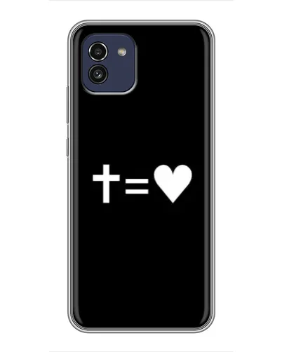 Чохол для Samsung Galaxy A03 (A035) з картинкою «Хрест та Серце»