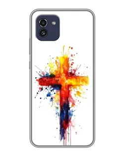 Чохол для Samsung Galaxy A03 (A035) з картинкою «Акварельний хрест»