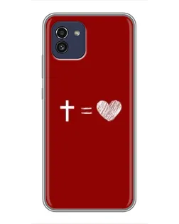 Чехол для Samsung Galaxy A03 (A035) с картинкой «Уравнение любви»