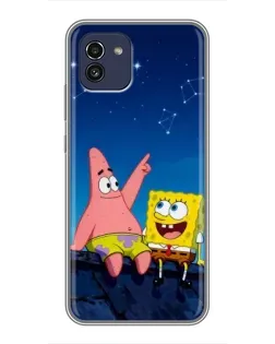 Чохол для Samsung Galaxy A03 (A035) з картинкою «Губка Боб та Патрік вночі» Чохол для Samsung Galaxy A03 (A035) з картинкою «Губка Боб та Патрік вночі»