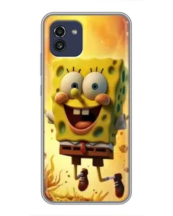 Чохол для Samsung Galaxy A03 (A035) з картинкою «Губка Боб стрибає»