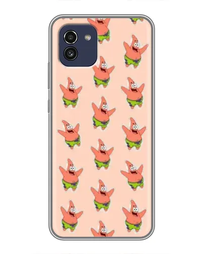 Чохол для Samsung Galaxy A03 (A035) з картинкою «Патрік Стар паттерн»