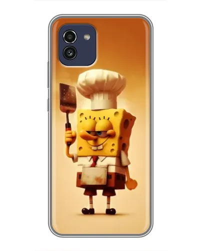 Чохол для Samsung Galaxy A03 (A035) з картинкою «Губка Боб кухар»