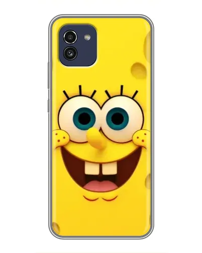 Чохол для Samsung Galaxy A03 (A035) з картинкою «Губка Боб посмішка»
