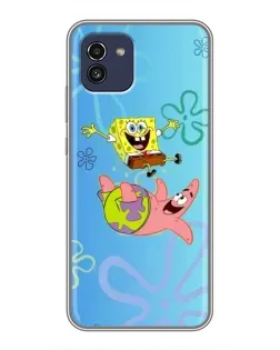 Чохол для Samsung Galaxy A03 (A035) з картинкою «Спанч Боб та Патрік»