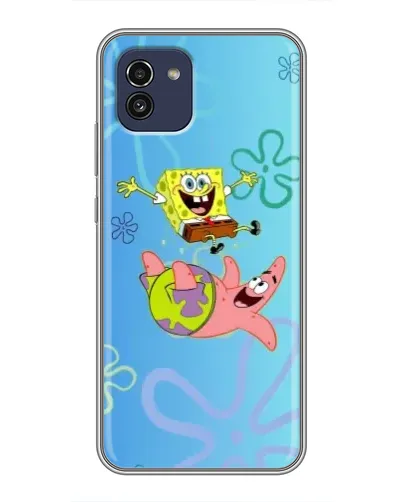 Чохол для Samsung Galaxy A03 (A035) з картинкою «Спанч Боб та Патрік»