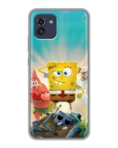 Чохол для Samsung Galaxy A03 (A035) з картинкою «Спанч Боб переможець»