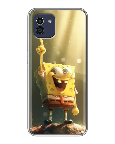 Чохол для Samsung Galaxy A03 (A035) з картинкою «Сяючий Спанч Боб»