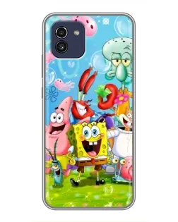 Чохол для Samsung Galaxy A03 (A035) з картинкою «Губка Боб та друзі» Чохол для Samsung Galaxy A03 (A035) з картинкою «Губка Боб та друзі»