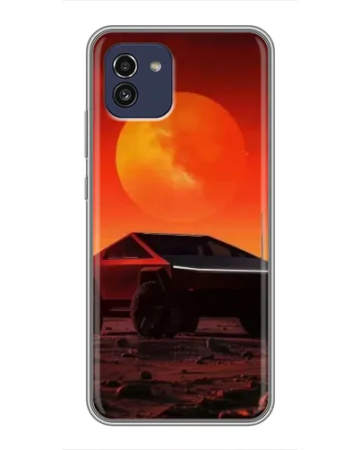 Чехол для Samsung Galaxy A03 (A035) с картинкой «Cybertruck на Марсе»