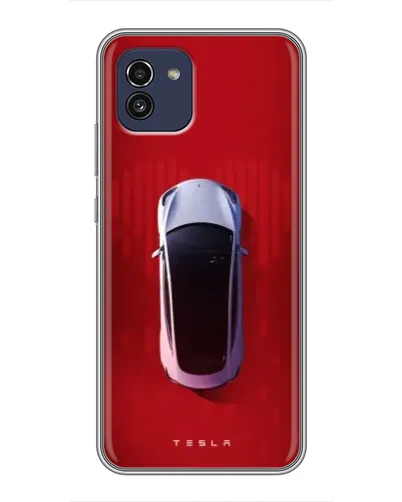 Чехол для Samsung Galaxy A03 (A035) с картинкой «Tesla Top View»