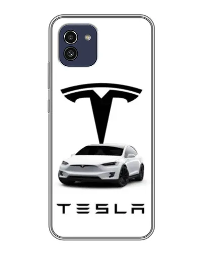 Чехол для Samsung Galaxy A03 (A035) с картинкой «Tesla White Style»