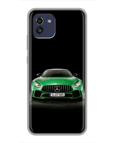 Чохол для Samsung Galaxy A03 (A035) з картинкою «Mercedes — неоновий лого» Чохол для Samsung Galaxy A03 (A035) з картинкою «Mercedes — неоновий лого»