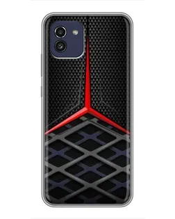 Чохол для Samsung Galaxy A03 (A035) з картинкою «Mercedes Carbon Grid»