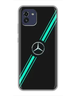 Чехол для Samsung Galaxy A03 (A035) с картинкой «Спортивные линии Mercedes»