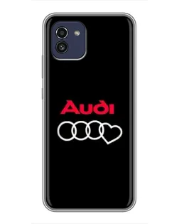 Чехол для Samsung Galaxy A03 (A035) с картинкой «Логотип Audi Heart» Чехол для Samsung Galaxy A03 (A035) с картинкой «Логотип Audi Heart»