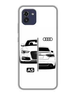 Чохол для Samsung Galaxy A03 (A035) з картинкою «Audi — контрастний дизайн»