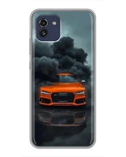 Чохол для Samsung Galaxy A03 (A035) з картинкою «Audi у хмарах диму»