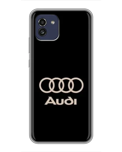Чохол для Samsung Galaxy A03 (A035) з картинкою «Audi — золотий логотип» Чохол для Samsung Galaxy A03 (A035) з картинкою «Audi — золотий логотип»