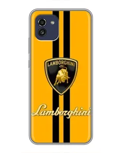 Чехол для Samsung Galaxy A03 (A035) с картинкой «Lamborghini Stripe желтый» Чехол для Samsung Galaxy A03 (A035) с картинкой «Lamborghini Stripe желтый»