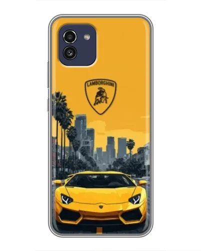 Чохол для Samsung Galaxy A03 (A035) з картинкою «Жовтий Lamborghini місто» Чохол для Samsung Galaxy A03 (A035) з картинкою «Жовтий Lamborghini місто»