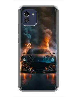 Чохол для Samsung Galaxy A03 (A035) з картинкою «Lamborghini димна естетика»