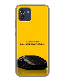 Чохол для Samsung Galaxy A03 (A035) з картинкою «Lamborghini Huracan чорний»