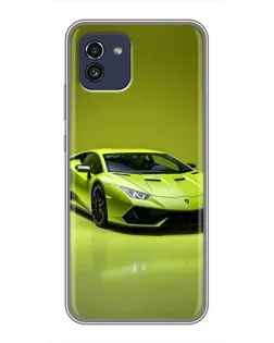 Чохол для Samsung Galaxy A03 (A035) з картинкою «Салатовий Lamborghini Huracan»