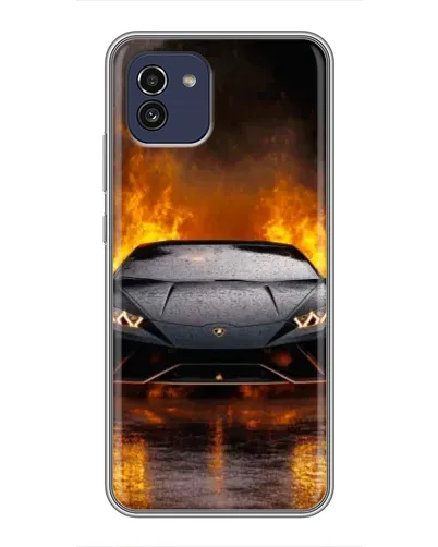 Чохол для Samsung Galaxy A03 (A035) з картинкою «Lamborghini у вогні» Чохол для Samsung Galaxy A03 (A035) з картинкою «Lamborghini у вогні»