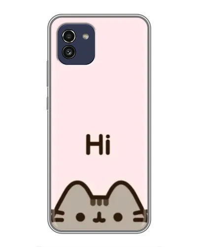 Чохол для Samsung Galaxy A03 (A035) з картинкою «Пушин каже Hi» Чохол для Samsung Galaxy A03 (A035) з картинкою «Пушин каже Hi»