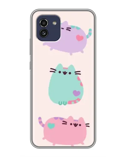 Чохол для Samsung Galaxy A03 (A035) з картинкою «Pusheen тріо» Чохол для Samsung Galaxy A03 (A035) з картинкою «Pusheen тріо»