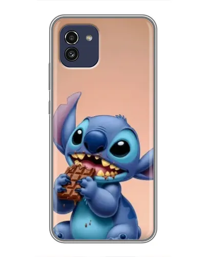 Чохол для Samsung Galaxy A03 (A035) з картинкою «Стіч їсть шоколад»