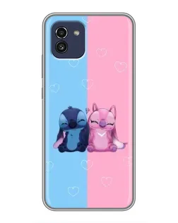 Чохол для Samsung Galaxy A03 (A035) з картинкою «Stitch та Angel Love»