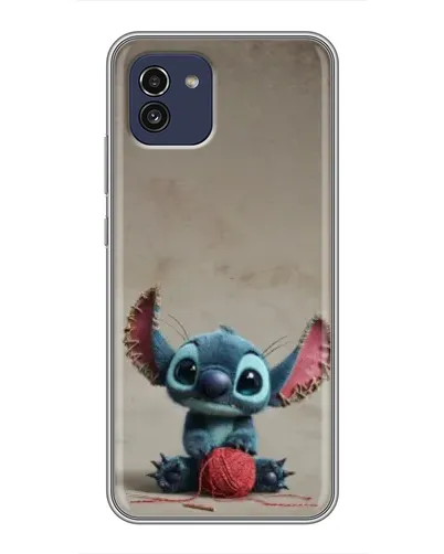 Чохол для Samsung Galaxy A03 (A035) з картинкою «Стіч на чоричневому фоні»