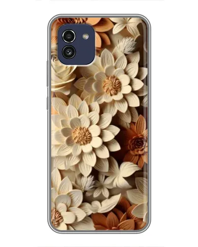 Чохол для Samsung Galaxy A03 (A035) з картинкою «Бежевий флористичний декор» Чохол для Samsung Galaxy A03 (A035) з картинкою «Бежевий флористичний декор»