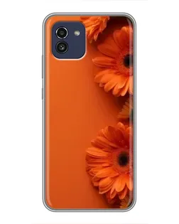 Чохол для Samsung Galaxy A03 (A035) з картинкою «Помаранчеві гербери» Чохол для Samsung Galaxy A03 (A035) з картинкою «Помаранчеві гербери»