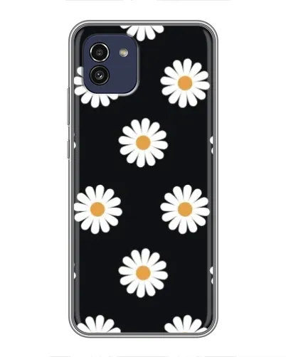 Чехол для Samsung Galaxy A03 (A035) с картинкой «Ромашки на черном» Чехол для Samsung Galaxy A03 (A035) с картинкой «Ромашки на черном»