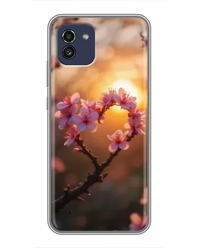 Чохол для Samsung Galaxy A03 (A035) з картинкою «Рожевий цвіт сердечко на тлі заходу» Чохол для Samsung Galaxy A03 (A035) з картинкою «Рожевий цвіт сердечко на тлі заходу»
