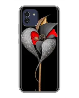 Чохол для Samsung Galaxy A03 (A035) з картинкою «Срібна фантазійна квітка» Чохол для Samsung Galaxy A03 (A035) з картинкою «Срібна фантазійна квітка»