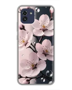 Чохол для Samsung Galaxy A03 (A035) з картинкою «Ніжня сакура та краплі» Чохол для Samsung Galaxy A03 (A035) з картинкою «Ніжня сакура та краплі»