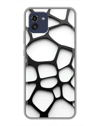 Чохол для Samsung Galaxy A03 (A035) з картинкою «Біла об'ємна сітка»