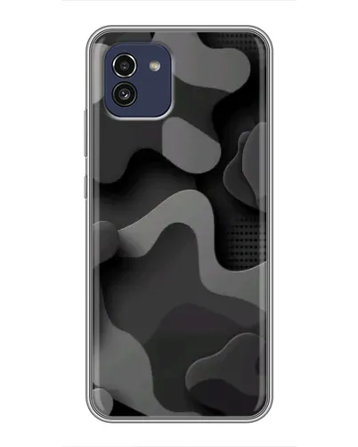 Чохол для Samsung Galaxy A03 (A035) з картинкою «Темний абстрактний камуфляж»